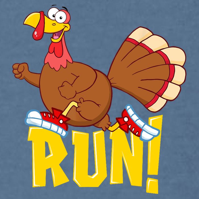 Run! Funny Thanksgiving Running 5k Race Turkey Trot Garment-Dyed Sweatshirt