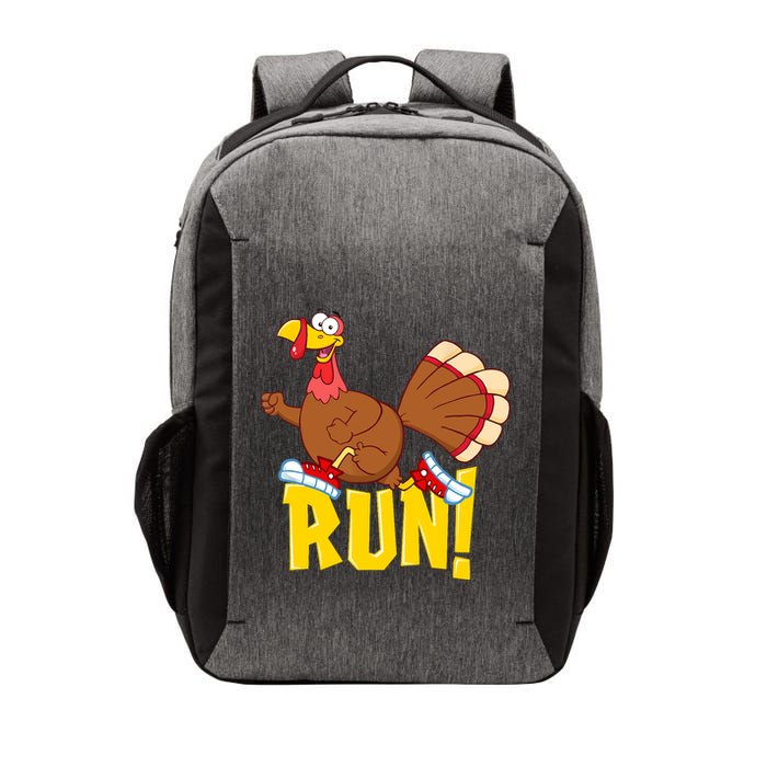 Run! Funny Thanksgiving Running 5k Race Turkey Trot Vector Backpack