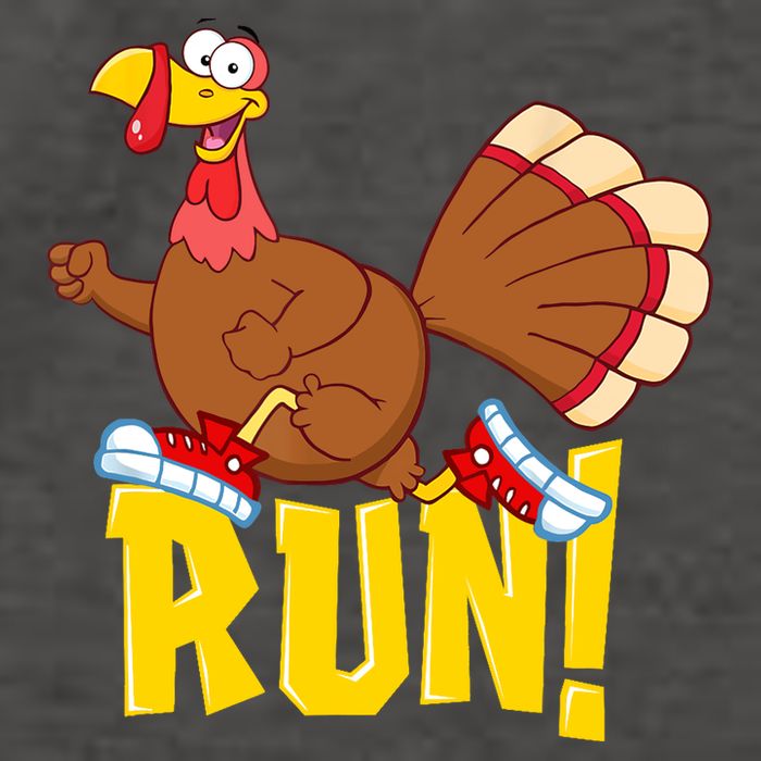 Run! Funny Thanksgiving Running 5k Race Turkey Trot Vector Backpack
