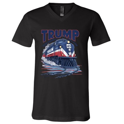 Rally For Triumph Donald Trump 2024 Presidential Bid V-Neck T-Shirt