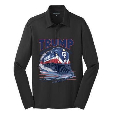 Rally For Triumph Donald Trump 2024 Presidential Bid Silk Touch Performance Long Sleeve Polo