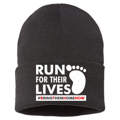 Run For Their Lives #Bring Them Home Now Sustainable Knit Beanie