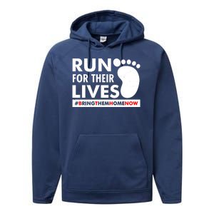 Run For Their Lives #Bring Them Home Now Performance Fleece Hoodie