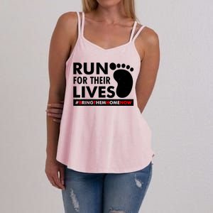 Run For Their Lives #Bring Them Home Now Women's Strappy Tank