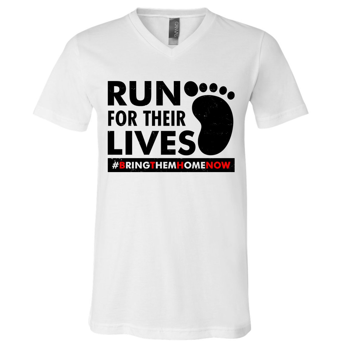 Run For Their Lives #Bring Them Home Now V-Neck T-Shirt