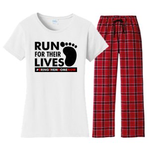 Run For Their Lives #Bring Them Home Now Women's Flannel Pajama Set