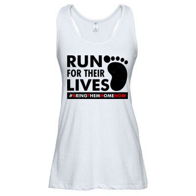 Run For Their Lives #Bring Them Home Now Ladies Essential Flowy Tank
