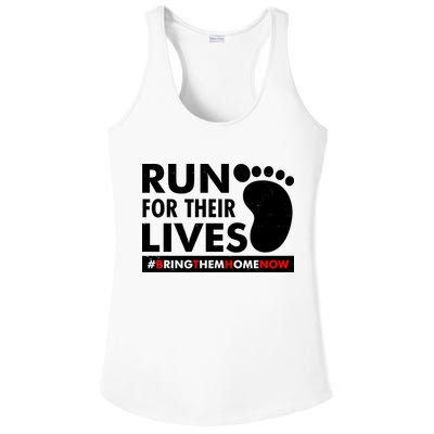Run For Their Lives #Bring Them Home Now Ladies PosiCharge Competitor Racerback Tank