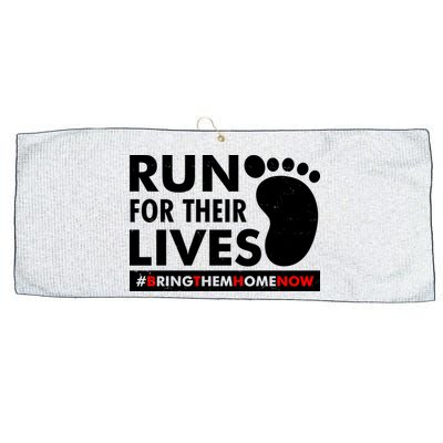 Run For Their Lives #Bring Them Home Now Large Microfiber Waffle Golf Towel