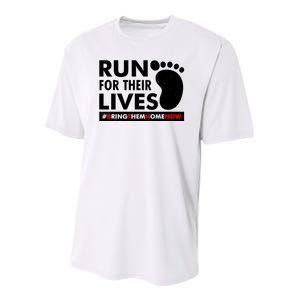 Run For Their Lives #Bring Them Home Now Youth Performance Sprint T-Shirt