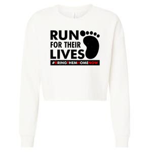 Run For Their Lives #Bring Them Home Now Cropped Pullover Crew