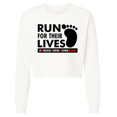 Run For Their Lives #Bring Them Home Now Cropped Pullover Crew