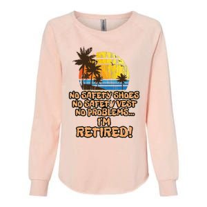 Retired For The Construction Worker Womens California Wash Sweatshirt