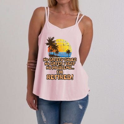 Retired For The Construction Worker Women's Strappy Tank