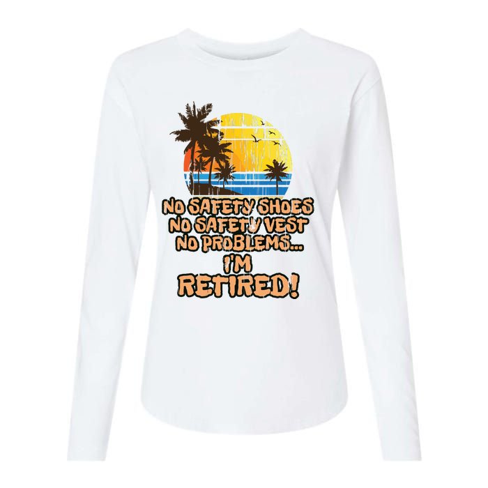 Retired For The Construction Worker Womens Cotton Relaxed Long Sleeve T-Shirt