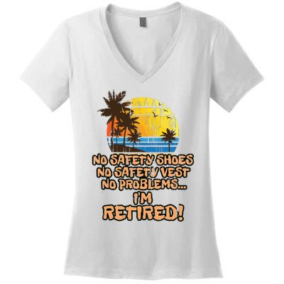 Retired For The Construction Worker Women's V-Neck T-Shirt