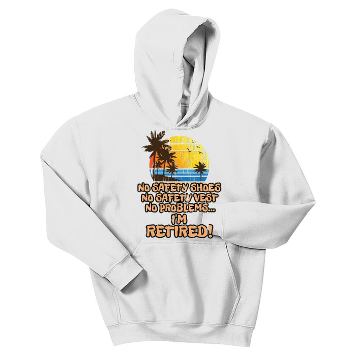 Retired For The Construction Worker Kids Hoodie