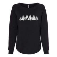 Reflection Forest Trees Outdoor Nature Wildlife Animal Deer Womens California Wash Sweatshirt