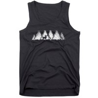 Reflection Forest Trees Outdoor Nature Wildlife Animal Deer Tank Top