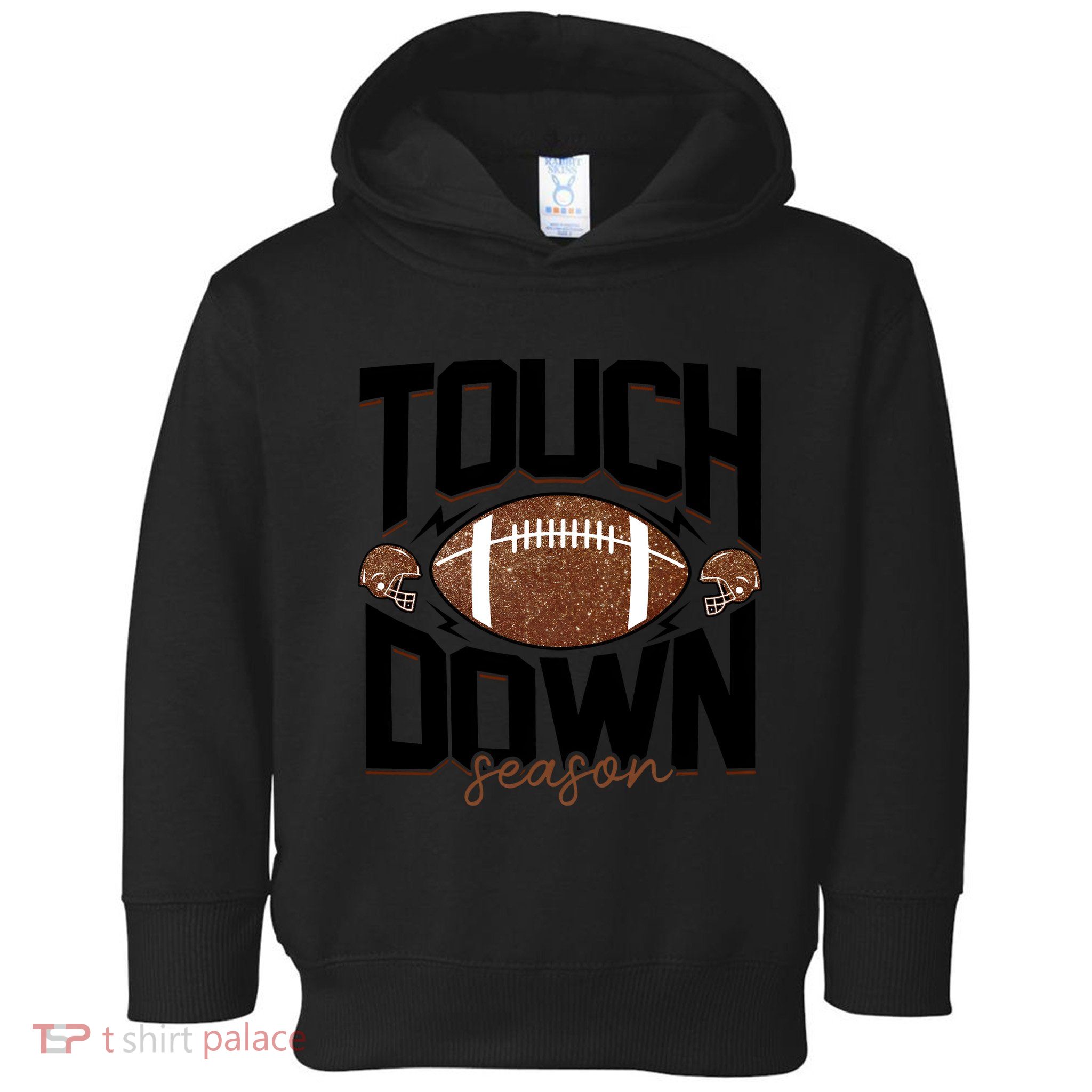 Retro Football Touch Down Season Toddler Hoodie