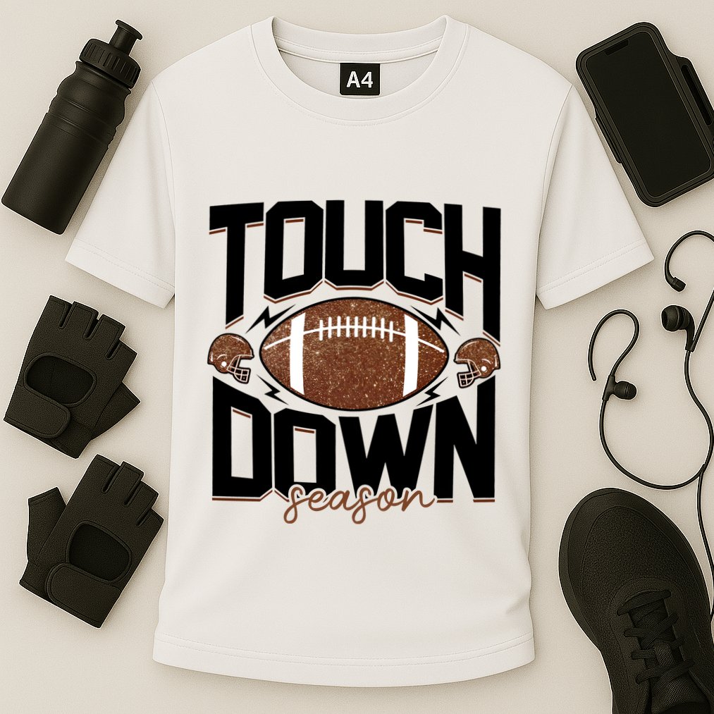 Retro Football Touch Down Season Performance Shirt