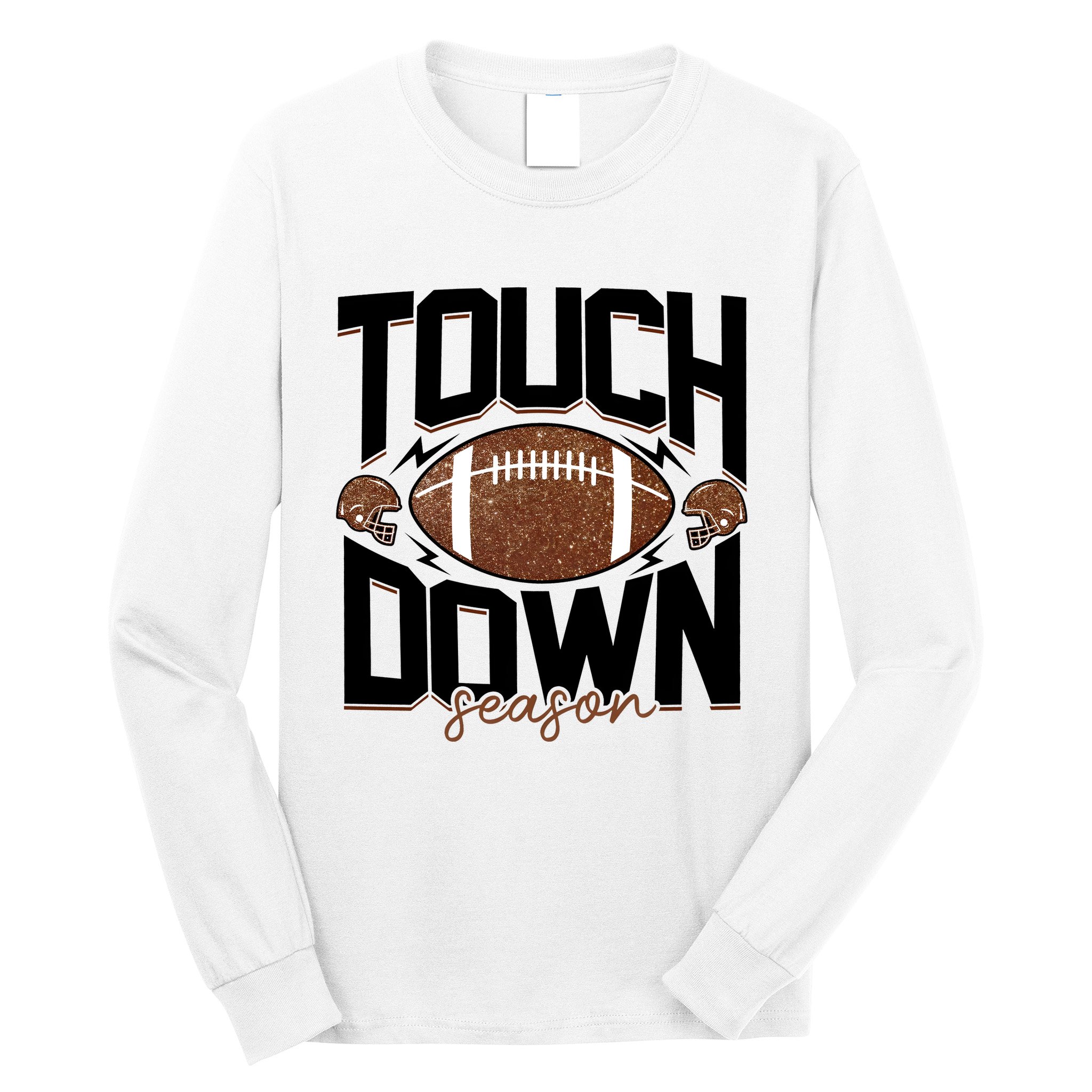 Retro Football Touch Down Season Long Sleeve Shirt