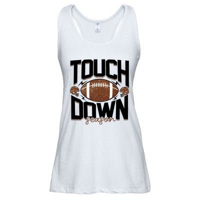 Retro Football Touch Down Season Ladies Essential Flowy Tank