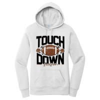 Retro Football Touch Down Season Women's Pullover Hoodie