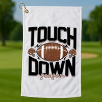 Retro Football Touch Down Season Golf Towel