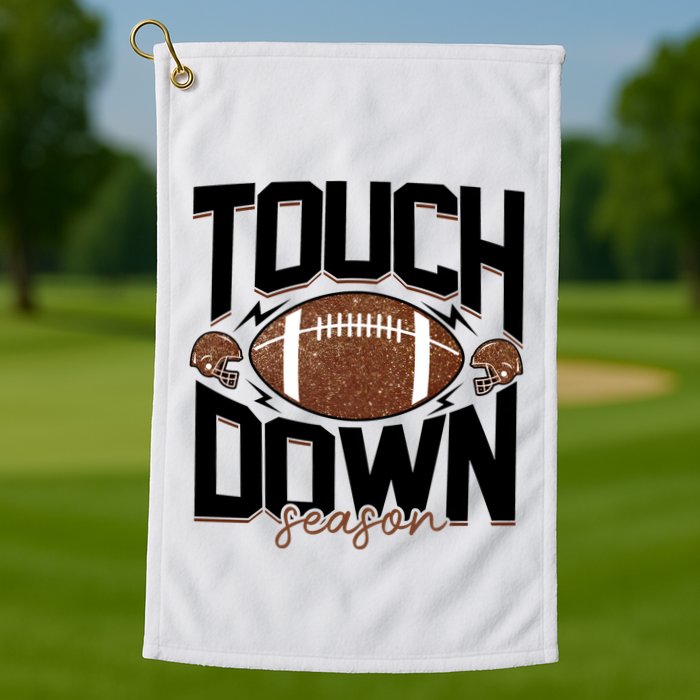 Retro Football Touch Down Season Golf Towel