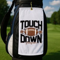 Retro Football Touch Down Season Golf Towel