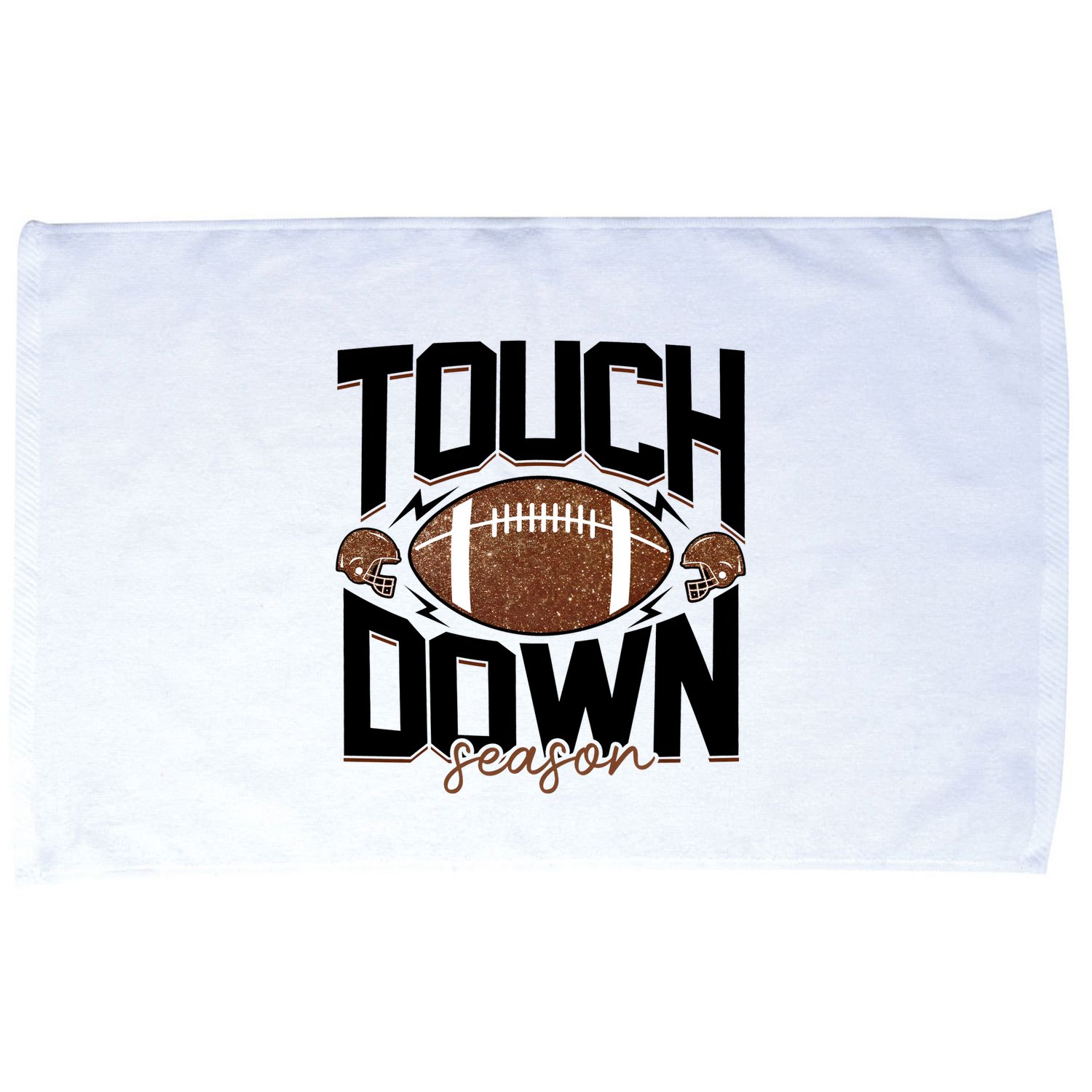Retro Football Touch Down Season Microfiber Hand Towel
