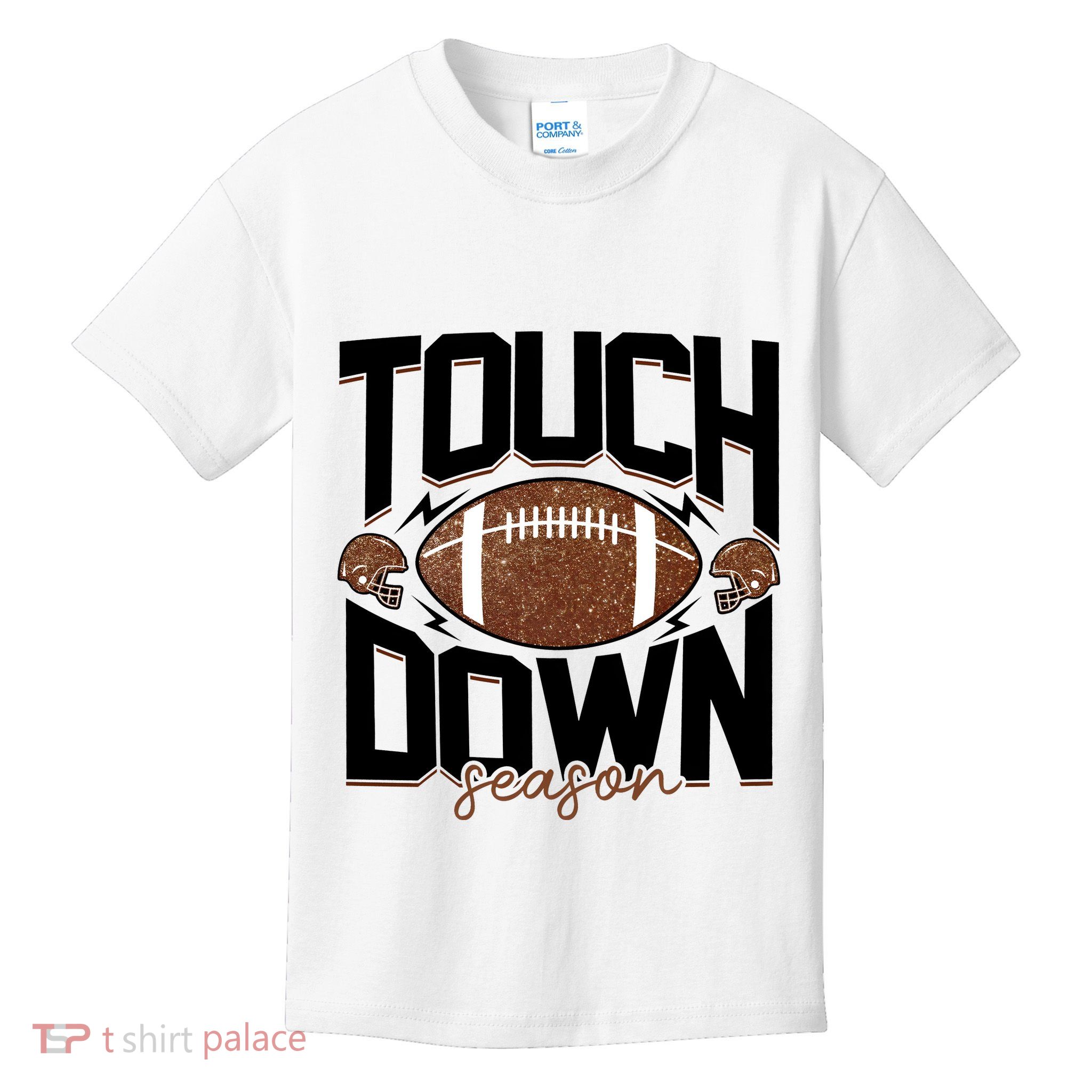 Retro Football Touch Down Season Kids T-Shirt