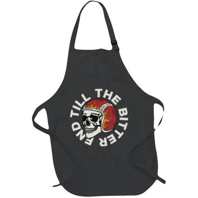 Ride Fast Till The Bitter End Ghost Born Rider Full-Length Apron With Pockets