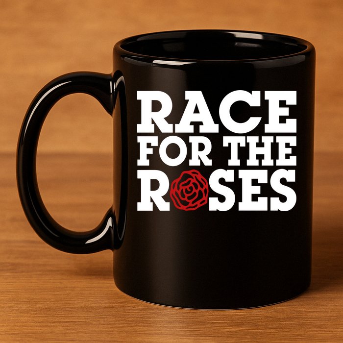 Race For The Roses 11oz C Handle Ceramic Mug