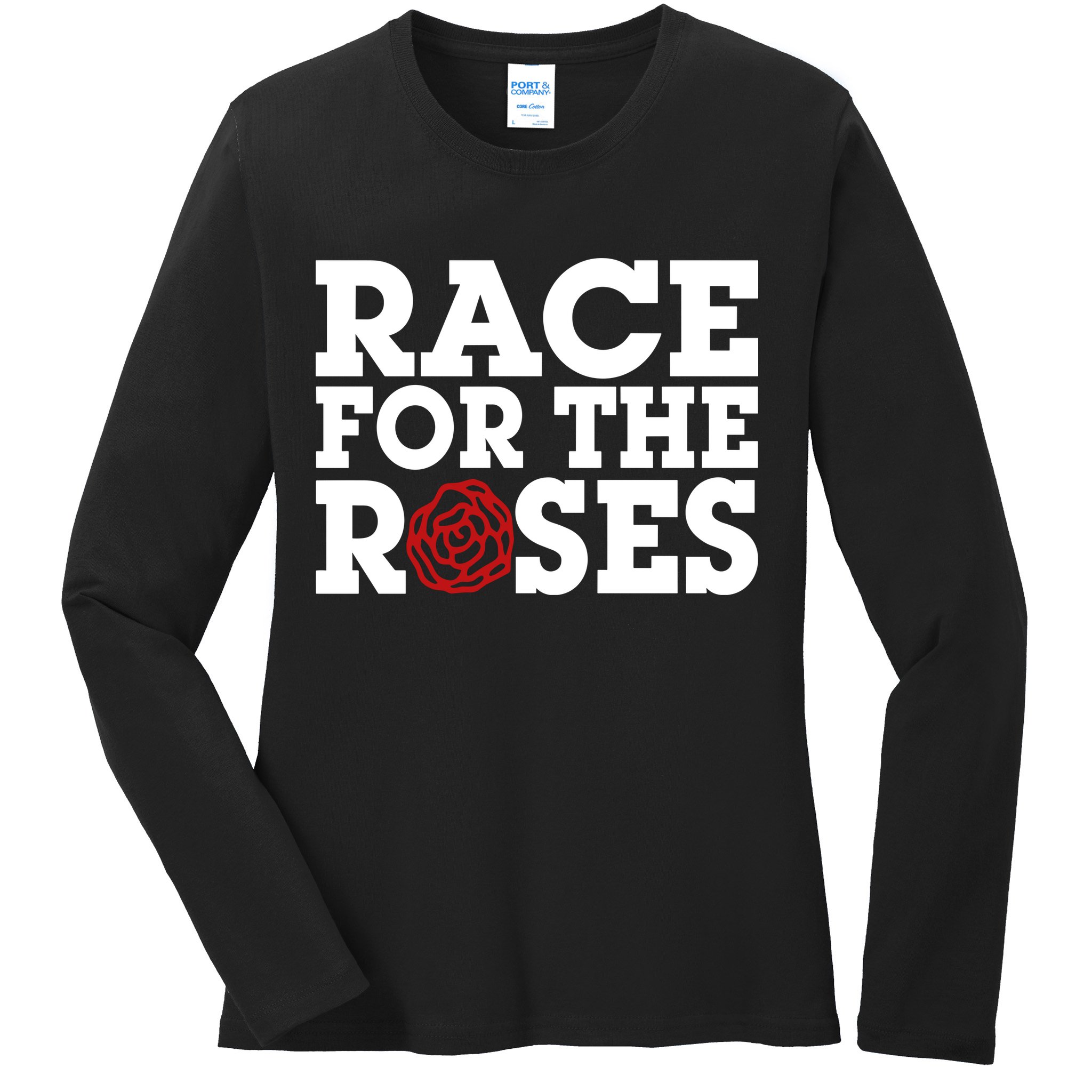 Race For The Roses Ladies Long Sleeve Shirt