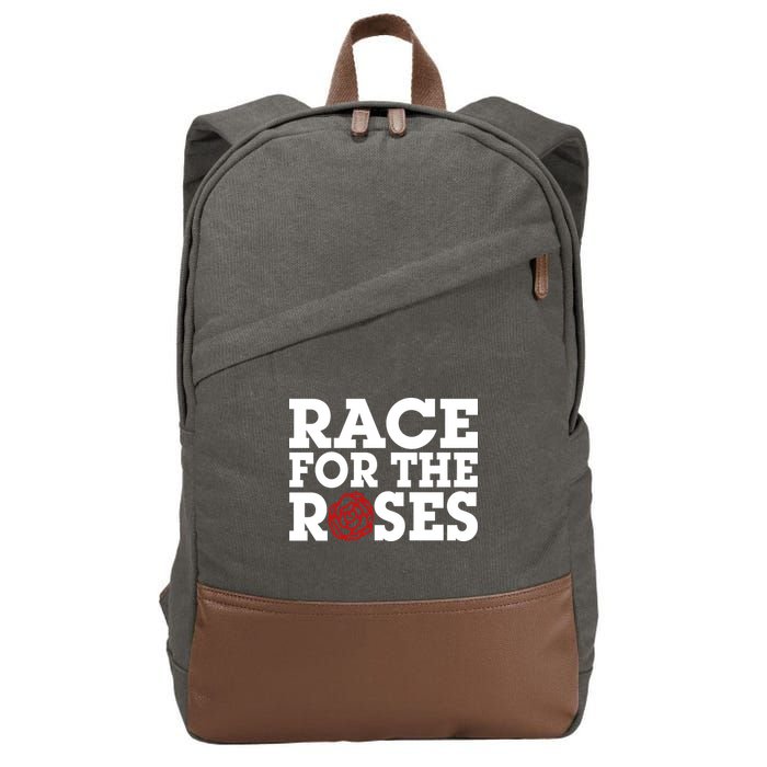 Race For The Roses Cotton Canvas Backpack
