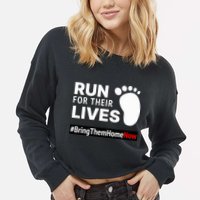 Run for Their Lives Cropped Pullover Crew