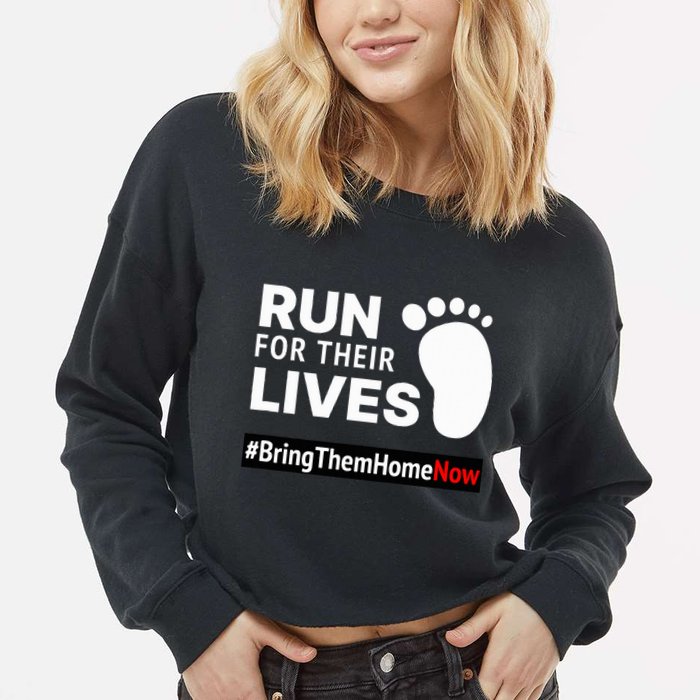 Run for Their Lives Cropped Pullover Crew