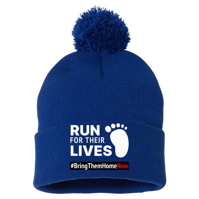 Run for Their Lives Pom Pom 12in Knit Beanie