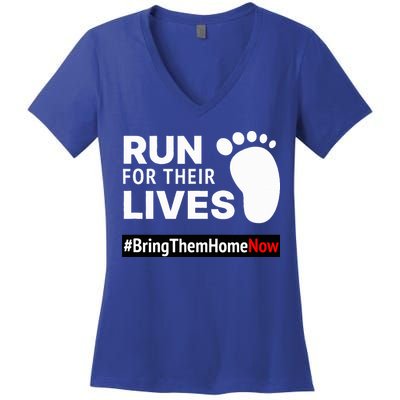 Run for Their Lives Women's V-Neck T-Shirt