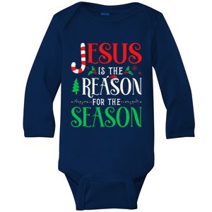 Reason for the Season Celebrating Christmas with Jesus Baby Long Sleeve Bodysuit