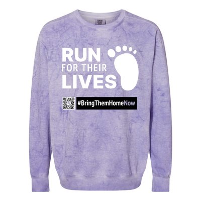 Run For Their Lives Bring Them Home Now Colorblast Crewneck Sweatshirt