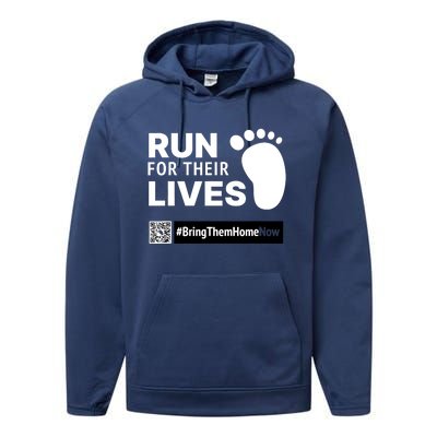 Run For Their Lives Bring Them Home Now Performance Fleece Hoodie