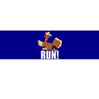 Run! Funny Thanksgiving Running 5k Race Turkey Trot Great Gift Bumper Sticker