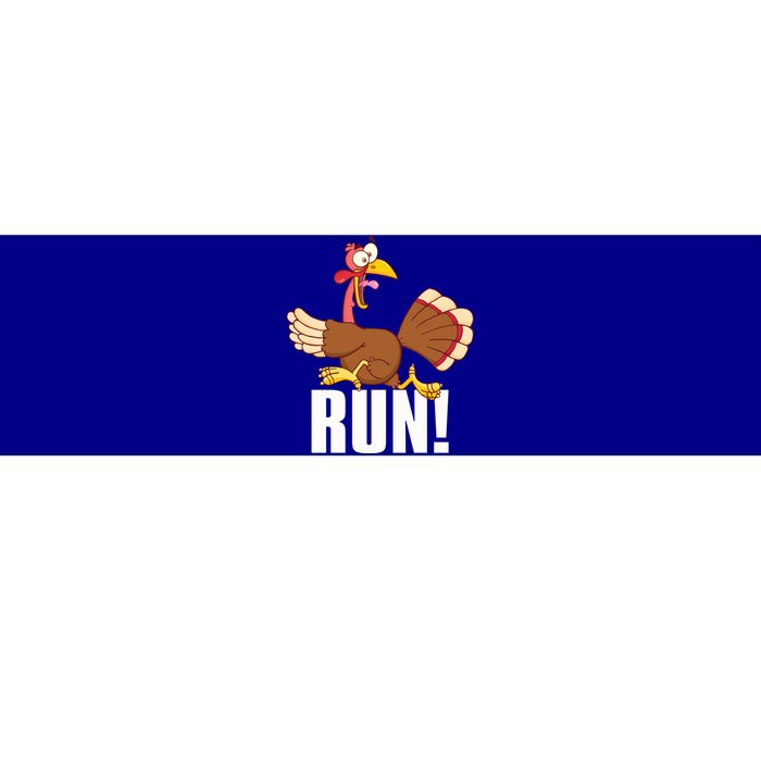 Run! Funny Thanksgiving Running 5k Race Turkey Trot Great Gift Bumper Sticker