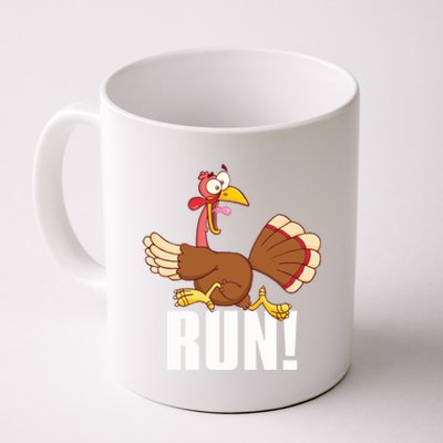 Run! Funny Thanksgiving Running 5k Race Turkey Trot Great Gift Coffee Mug