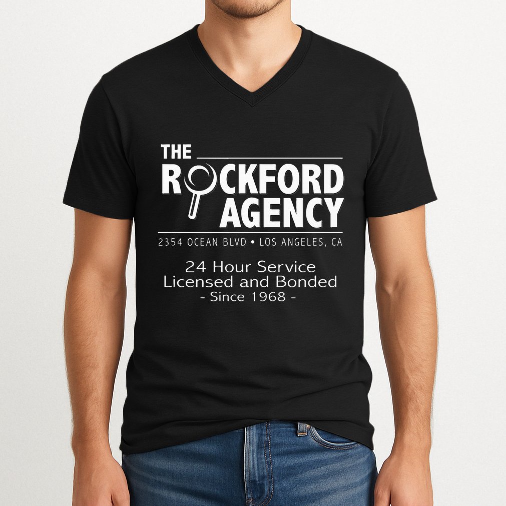 Rockford Files The Rockford Agency Classic Tv V-Neck T-Shirt