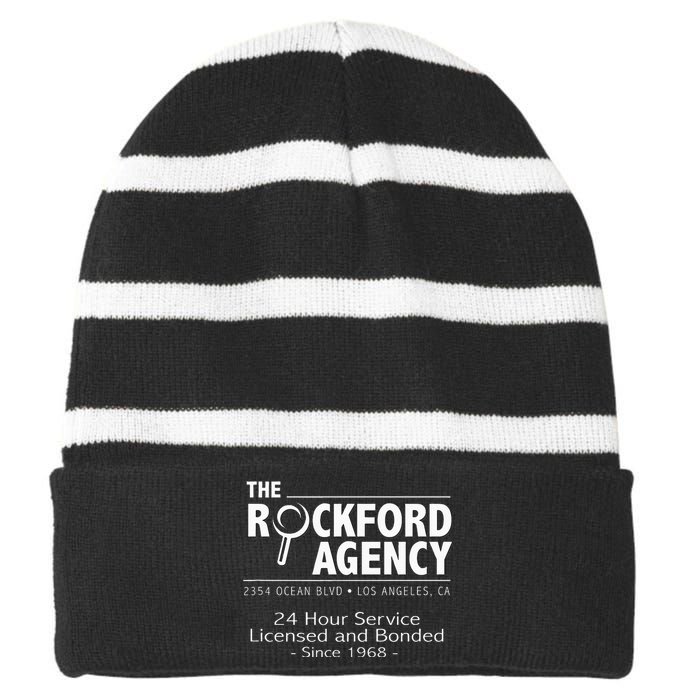 Rockford Files The Rockford Agency Classic Tv Striped Beanie with Solid Band