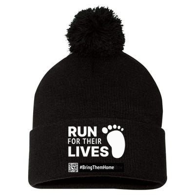 Run for Their Lives Pom Pom 12in Knit Beanie